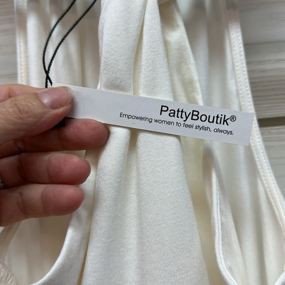 PattyBoutik Ivory halter top Size Small - Picture 5 of 6